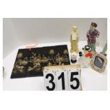 Oriental Items Includes Figures ~ Picture Frame ~