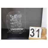 Lowenbrau Sign Does Not Light   12" X 10"