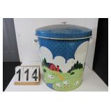 Nina VTG Painted Can W/ Lid 1982 19" T