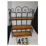 Fold Up Metal And Wood Shelf