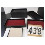 7 Black Ring Display Cases