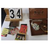Wood Cigar Box- Power Ranger Cards - New Kids-