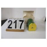 Metal John Deere Bank w/ Lock & Key