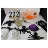 Halloween Decor Includes Spiders & Web