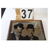Mirrored Laurel And Hardy 9.5" X 13.5"