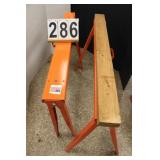 Pair of Folding Metal Saw Horses