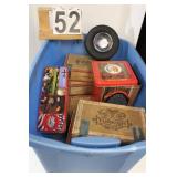 Blue Tote w/ Cigar Boxes ~ Nascar Ashtray