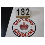 Red Crown Gas Porcelain Sign 11.25"