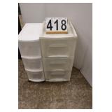 Pair of 3 Drawer Storage Bins