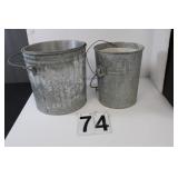 Pair of Galvinized Buckets