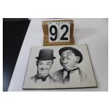 Laurel & Hardy Mirrored Sign 11" X 15"