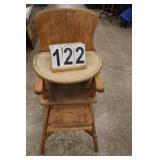 Vintage Wood High Chair