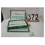 4 Metal Spring Signs 7"X10"