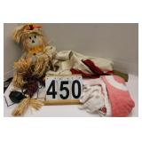 Lighted Scarecrow Needs New Bulb ~ Box of Towels