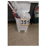Waste Can W/ Wrapping Paper