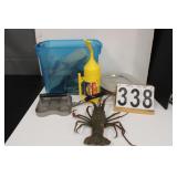Blue Tote W/ Artificial Lobster - Drink Bottle -