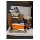 Bag W/ Gift Bags & Boxes - Wood Tray - Face -