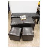 Bench ~ Ottoman & 2 Foot Stools
