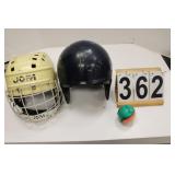 Blue Round Tub w/ Sports Helmets ~ Soccer Ball