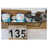 Box w/ Cans of Furniture Paint