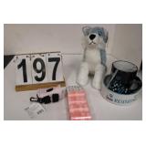 Plush Wolf ~ Dog Bowl & Coffee Cup ~