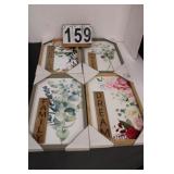 4 Floral Signs 16"T X 10"W