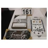 2 Decorative Signs ~ 3 Pack Dry Erase Boards (New)
