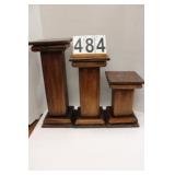 3 Wooden Plant Stands