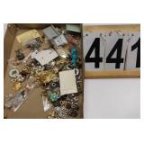 Flat of Costue Jewelry w/ Clip on Earrings