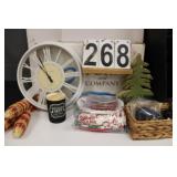 Box W/ Clock - Basket - New Witches Brew Candle-