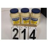 3 Jars Hellmans Mayo