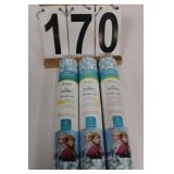 3 Rolls Disney Frozen Removable Vinyl