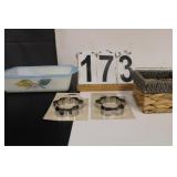 Vintage Fire King Loaf Pan ~ Cookie Cutters ~