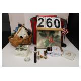 Red Cloth Storage Box W/ Watches - Basket - Some -