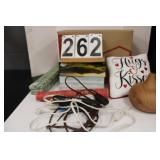 Box W/ Several Extension Cords - Pillow - Tissues