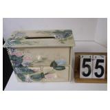 Wood Decorative Tissue Holder W/ Drawers
