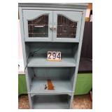 Wooden Shelf w/ 3 Shelves & Display Area