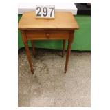 Wooden Side Table w/ Drawer 29"T X 23"W X 17"D
