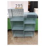 Pair of Metal 3 Tier Shelves