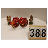 Flat of Dcorative Roosters