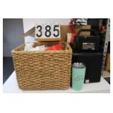 Woven Basket - Plastic Storage Container -