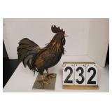 Metal Rooster Figure 13.5"T