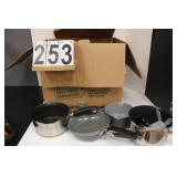 Large Box W/ Pots - Pans - Bakers Cooling Rack