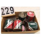 Box of Half & Half Tobacco Tins