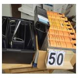 1 Box of Cardboard File Holders ~ Small Tote 3 Rin