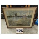 Banks of the Seine By Claude Monet 28 X 36.5