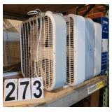 Group of 5 Box Fans