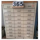 Metal 27 Drawer Organizer Cabinet 38 X 31 X 17