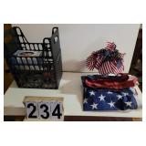 Box of Office Supplies ~ Flags