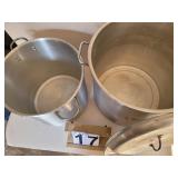 2 Large Stock Pots ~ Largest Has Lid